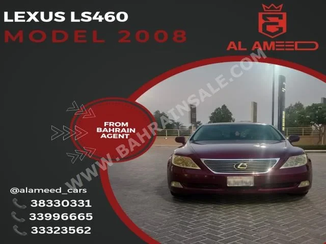 Lexus LS 460 L 2008 Automatic 8 Cylinder Sedan 203,000 KM AWD Maroon Gasoline